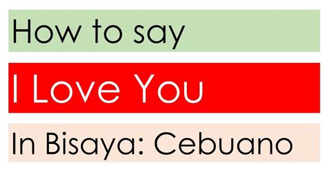 i love you in bisaya